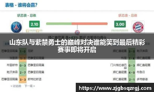 山东队与紫禁勇士的巅峰对决谁能笑到最后精彩赛事即将开启
